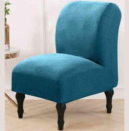 Jacquard Armless Couvre de chaise de bras solide Sofa Slipcover Nordic Accent Stretch S élastique Couch Elastic Protector 2109143188038