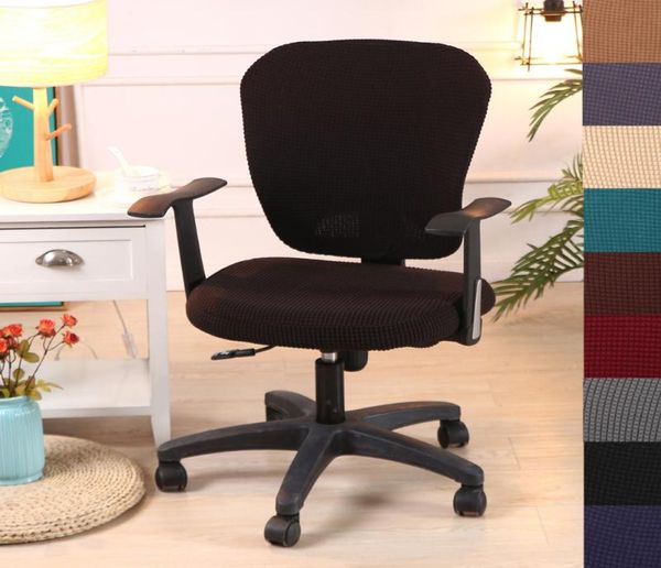 Jacquard Elastic Stretch Office Couvre de chaise de bureau spandex rotatif siège d'ordinateur de fauteuil houblon à couvercle de chaise 6825513