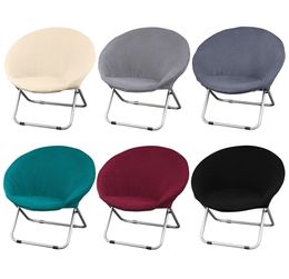 Jacquard tissu rond Sauce Couvre de chaise 6 couleurs Washable Seat Moon Hlebcovers Stretch Universal 2203023079050