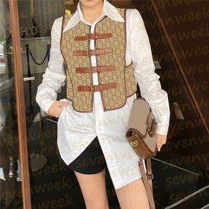 Jacquard Lettres Chevalier Gilets Chemises Pour Femmes Vestes Sans Manches Créateurs De Mode Gilet Manteaux