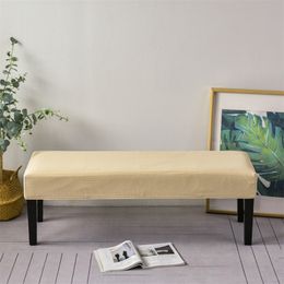 Cubierta de taburete de piano Jacquard Color sólido Long Otman Cover Stretch Footrest Bench Slip -Slip Zapatos Sala de estar de asiento