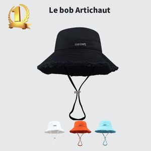 Jacquemes hoed Franse modeontwerper vissershoed met grote rand klassieke heren- en damespetten Le Bob Artichaut dezelfde hoogwaardige zilveren logo vissershoeden
