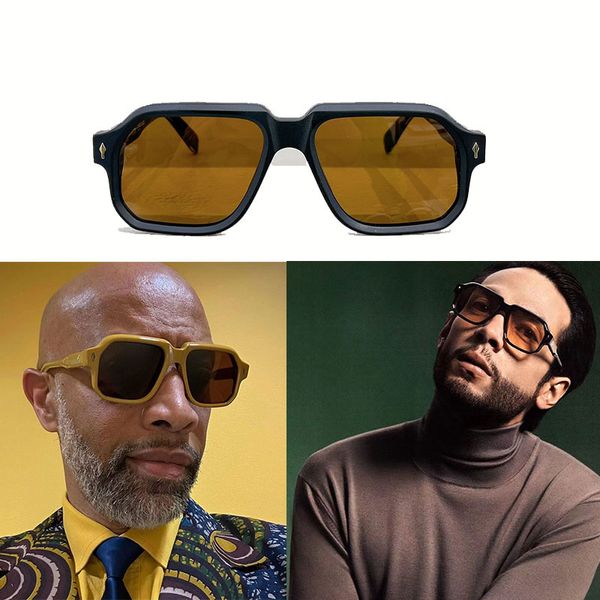 JACQUES MARIELunettes de soleil design Hommes de luxe Panneaux épais de qualité Lunettes surdimensionnées faites à la main Lunettes de soleil de sports de plein air CHALLENGERI pour femmes Marque boîte d'origine