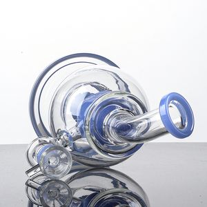 Jade Blue Ball Style Narguilés 14mm Femelle Joint Crâne Pommeau De Douche Par Verre Unique Bong Percolateur Huile Dab Rigs Avec Bol WP2281