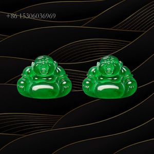 Jade Clavicle Green Charm Pendant gecertificeerd Jadeite Buddha