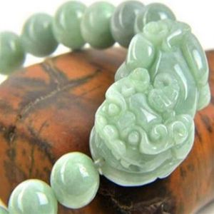 Jade ambachtelijke geschenken voor mannen en vrouwen leren armbanden met geluksgeld jade armband238z