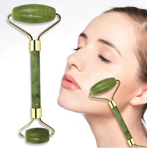 Rodillo de masaje de Jade, masajeador Facial, artes faciales, herramienta de relajación para adelgazar, Estiramiento Facial, antiarrugas, anticelulítico, herramientas de belleza corporal