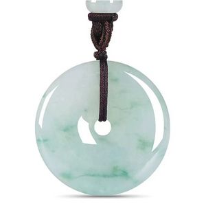 Jade Ping een gesp ketting hanger natuurlijke Chinese sieraden gesneden amulet geschenken