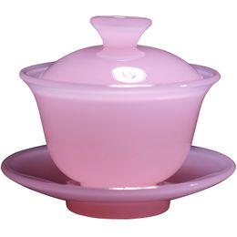 Jade Porselein Gaiwan Drinkware Kung Fu Tea Set Tureen Teaware Master Tea Bowl voor geschenken Home Decor