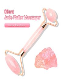 Rouleau de Jade Rose Quartz visage rouleau masseur rouleau de Massage du visage levage de glace rôle du visage do twarzy corps cou tête masseur 4628162