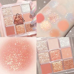 Jaded 9 kleuren Shimmer oogschaduw palet oog make-up waterdichte glitter parelmatige matte aarde kleur oogschaduw