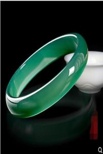 Bracelet médullaire en jade vert Yang de type glace en jadéite, agate verte, 7984027