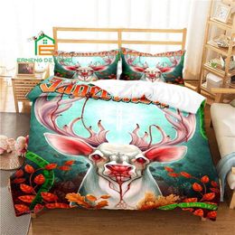 Jagermeister cerf motif couette pour Aldult enfants lit jeu couette housse de couette ensemble de literie