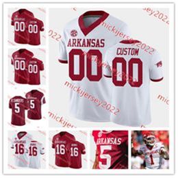 Jaheim Singletary Landon Jackson Arkansas Football Jersey Custom Stured Mens Youth Isaiah Sategna Jaylon Braxton Shamar Easter Luke Hasz Arkansas Jerseys