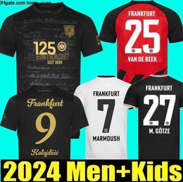 Jahre Eintracht Frankfurt Soccer Jerseys 23 24 M.Gotze Knauff Marmoush Skhiri Koch