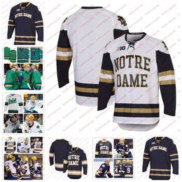 Jake Evans Andrew Peeke Custom ND Hockey Jersey Robbie Russo Bryan Rust Riley Sheahan Kyle Palmieri Cole Knuble Notre Dame Fighting Irish Jerseys cousus