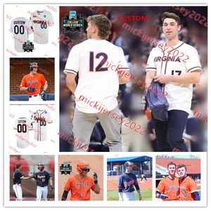 Jake McCarthy 2023 CWS Virginia Cavaliers Baseball Jersey Ernie Clement Custom Mens Adam Haseley 5 Phil Gosselin Brandon Waddell Matthew Buchanan Virginia Jerseys