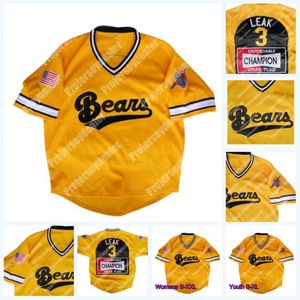 JAM 3 Kelly Laak Bad News Bears Gold 1978 Allez au Japon Baseball Jersey 12 Tanner Boyle pour hommes pour hommes jeunes Double Ed S-4xl