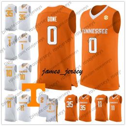 Jam personnalisé NCAA 2022 Tennessee Volunteers Basketball Jersey 10 John Fulkerson 13 Olivier Nkamhoua 2 Williams 5 Schofield 11 Springer 35 Pons