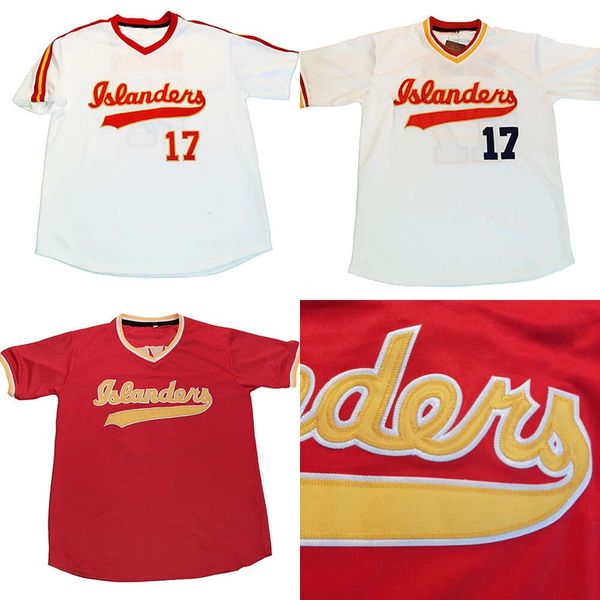 Jam Hawaii Islanders 1980's Jersey 100% ed s à 3xl Baseball Jerseys Nom personnalisé n'importe quel numéro rouge blanc