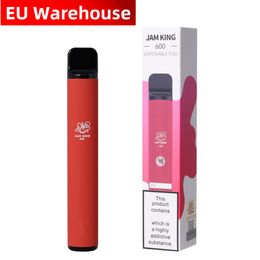 Jam King 600 bouffées entrepôt de l'UE vape bouffée sigarette électronique vapes jetables en gros E Cigarette elfbar 2% 20 mg E cig Vapers 2 ml prérempli 550 mAh batterie