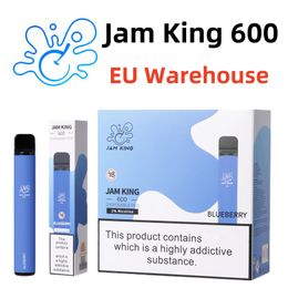 Jam King 600 vape sapore di sigaretta usa e getta EU Warehouse vape desechable 2ml Baccelli riempiti 550mah EIF BAR 600 puff poco vape Sapori di frutta all'ingrosso