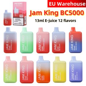 Jam King BC5000 bouffée vape stylo bouffée 5000 sigaretta eletronica EU Warehouse gros vape jetable 13 ml prérempli 650 mAh cigarette jetable rechargeable Chine