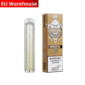 Jam King CKS 3500 E Sigaret vape wegwerp pen puff 2800 EU Warehouse 650mah 6ml Mesh Coil 1.1ohm USB-C Opladen puff bar vs Crystal Vapes elfbar 2800 puff 5000 7k