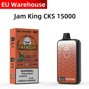 Jam King CKS Energon 15000 vapers 24 ml Voorgevuld 10000 bladerdeeg vape bulk E-vloeistof Wegwerp E-sigaret LED-scherm USB-C sapsmaak versus randm tornado