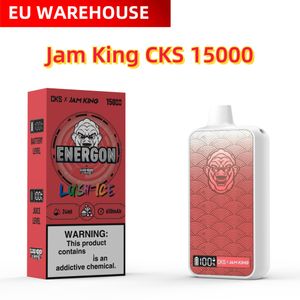 Jam King CKS ENERGON PUFF 15000 24ml Mesh Coil 650mAh vape jetable rechargeable E Liquid Power Screen Display barre de bouffée vs vape 12000 randm tornado puff 20k