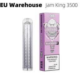 Jam King vaper Pen kristallen vape bladerdeeg 3500 6ml Sap 12 smaken E-sigaret Nic 2% 3% 5% Mesh Coil 1.1 Ohm 650mAh Batterij Oplaadbare bladerdeeg 2000 2500 4000