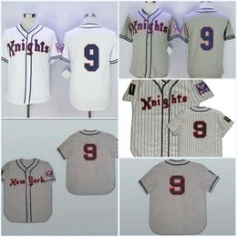 Jam Men's 1939 York Knights Road Baseball Jersey cousu Shirt Polyester Anti-Wrinkes Breathable Uniform S-XXXL