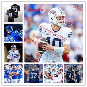 Jamaal Williams 2023 XII BYU Cougars Football Jersey Custom cousé Gunner Romney Christopher Brooks Alden Tofa Kody Epps Max Tooley Bodie Schoonover BYU Jerseys