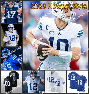 Jamaal Williams 2023 XII BYU Cougars Maillot de football cousu sur mesure Gunner Romney Christopher Brooks Alden Tofa Kody Epps Max Tooley Bodie Schoonover BYU Maillots