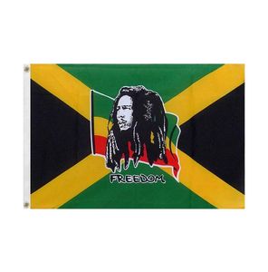 Jamaica Freedom Flag 3x5ft 150x90cm afdrukken 100D Polyester Decoratie vlag met messing doorvoer gratis verzending3685586