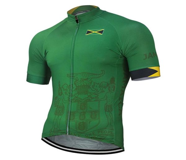Jamaica National 2020 Team New Summer Cycling Jersey 2020 Pro Bike Clothing Green Cycling Wear Bike Road Mountain Race Tops1485784