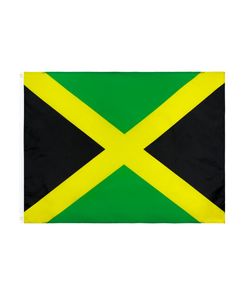 Bandera nacional de Jamaica para decoración, venta al por menor, fábrica directa, entera, 3x5 pies, 90x150cm, pancarta de poliéster, uso interior y exterior 8249098