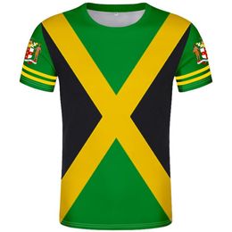 JAMAICA t-shirt diy custom made naam nummer jam t-shirt natie vlag jm Jamaicaanse land college print po logo 0 kleding3031