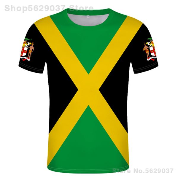 JAMAICA camiseta diy nombre personalizado gratis número jam camiseta bandera de la nación jm país jamaicano universidad impresión po ropa 220609