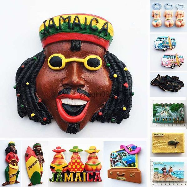 Jamaica Tourist Souvenirs imanes de nevera pegatinas magnéticas para nevera hot girl abrebotellas 3d estéreo decoración del hogar artesanías L230626