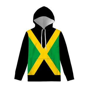 Sudadera con capucha y cremallera de Jamaica, jersey personalizado con nombre y número, bandera de la nación Jm, ropa con logotipo de foto impreso de la Universidad del país jamaicano