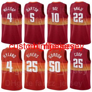 Jamal Murray Jersey 27 Nikola 15 Michael Porter Jr 1 Will Barton 5 Paul Millsap 4 Aaron Gordon 50 Azul marino Blanco