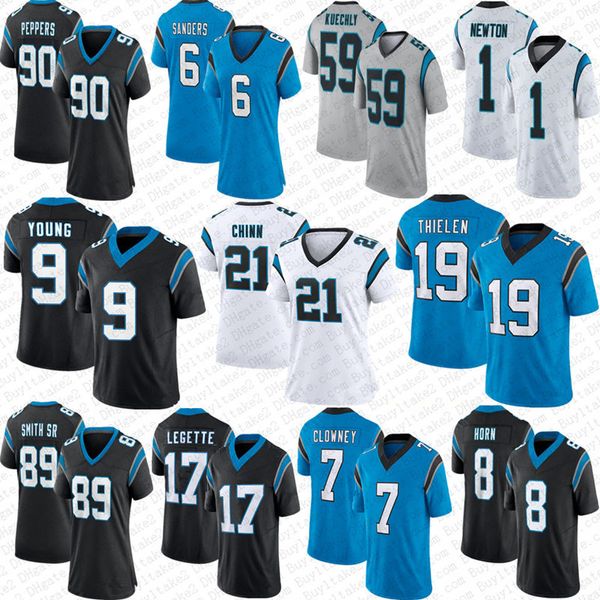 Xavier Legette 9 Bryce Young Football Jersey Jonathon Brooks Miles Sanders Adam Thielen Jonathan Mingo Jadeveon Clowney Jaycee Horn Julius Peppers Diontae Johnson