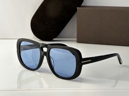 Óculos de sol James Bond Tom para homens e mulheres Óculos de sol de designer de marca Super Star Celebrity Driving Sunglass para senhoras Óculos de moda com caixa FT1009 Tamanho 54-20-01