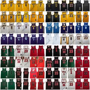 JAMES BRYANT Maillots de basket-ball rétro cousus Iverson Miller Rodman Rose Pippen Williams MORANT BIBBY HILL SHADY HARDEN ANTHONY MUTOMBD STOCKTON DREXLER TAILLE 123