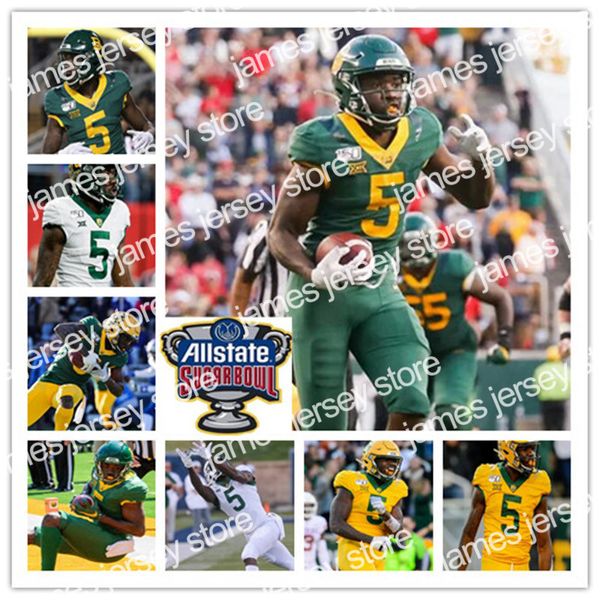 James College Baylor Bears Camiseta de fútbol Sugar Bowl 150TTH Blanco Verde Amarillo Mike Singletary Jalen Hurd Abram Smith Josh Fleeks