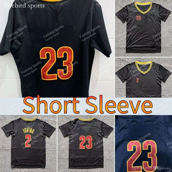 James Jersey Retro Kyrie Irving 2 manches courtes C Jerseys 23 Mens Ed Red Black Throwback Basketball Mentide Coute