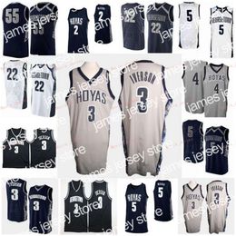 James cousé personnalisé 5 Timothy Ighoefe 10 Chuma Azinge 12 Terrell Allen 20 George Muresan Georgetown Hoyas College Men Women Youth Jersey