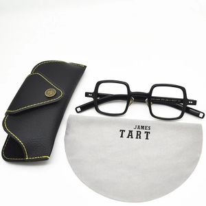 GAFAS ópticas JAMES TART 208 para lentes de estilo Retro Unisex, placa de lente de luz azul, marco completo cuadrado y redondo con caja