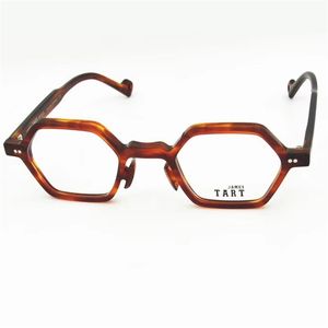 JAMES TART 370 lunettes optiques pour unisexe Style rétro Anti-lumière bleue plaque de lentille hexagone plein cadre sac de rangement gratuit